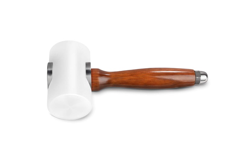 Evwoge Rubber Hammer Mallet for Leatherwork Leather Carving Cowhide Sew DIY Leathercraft Wooden Mallet Wood Handle (T-Head) - Image 1